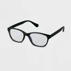 Women's Square Blue Light Filtering Reading Glasses - A New Day&trade; Black
