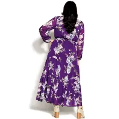 Women's Plus Size  Wild Floral Maxi Dress - petunia | CITY CHIC