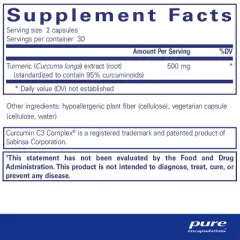 Pure Encapsulations Curcumin - 500 mg - Supports Joint Health & Liver Health - Curcuma Longa Capsule - Non-GMO & Vegan