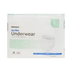 McKesson Ultra Disposable Underwear Pull On with Tear Away Seams Large, UWBLG, Heavy