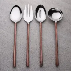 Inox Artisans Camellia Hostess Serving 4 Pc. Set