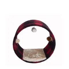 Armarkat Scotch Plaid Real Wood Cat Hideaway Tunnel