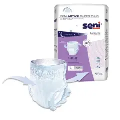 Seni Active Super Plus Disposable Underwear Pull On with Tear Away Seams Large, S-LA18-AP1, Heavy