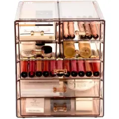 Sorbus Medium Makeup Organizer - (3 Large / 4 Small Drawers) Bronze