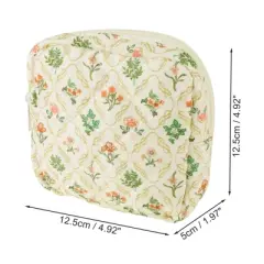 Unique Bargains Lady Portable Square Lipstick Bag Beige Yellow 1 Pc