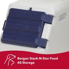 Coastal Pet Bergan Stack-n-Stor Food Storage - Beige and Navy