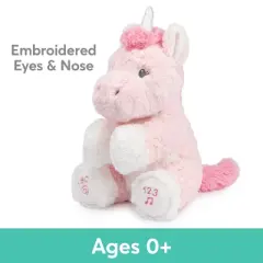 Baby GUND Alora the Unicorn Animated Plush, Singing Stuffed Animal Sensory Toy, Sings ABC Song and 123 Counting Song, Pink, 11&rdquo;