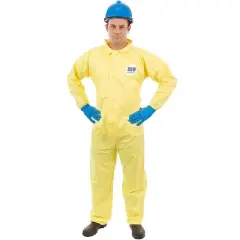 Adult  Multipurpose Long Sleeve Coveralls - Size 3XL - Yellow - Pack of 12