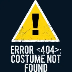 Men's Design By Humans Halloween Error 404 Costume Not Found Apparel By COVI Tank Top