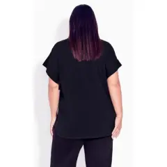 Women's Plus Size Hazel Placement Top  - Violet Artistic Flor | AVE STUDIO