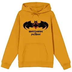 Batman & Robin 1997 Logo Men's Mustard Yellow Sweatshirt