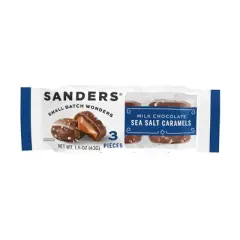 Sanders Milk Chocolate Sea Salt Caramels - 32 ct, 1.5 oz each