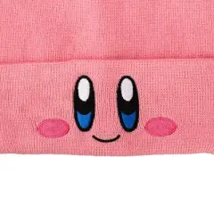 Kirby Smiling Face Pink Cuffed Plain Skull Acrylic  Knitted Embroidered Logo Beanie Hat