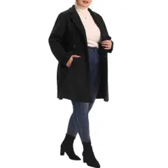 Agnes Orinda Women's Plus Size Outfits Trendy Long Sleeve Side Pockets Elegant Winter Coats