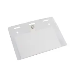 SICURIX Clip Style ID Badge Holder Kit with Printable Inserts, 4" x 3", Pack of 50