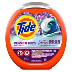 Tide Power Pods Febreze Odor Eliminator Laundry Detergent - Spring and Renewal