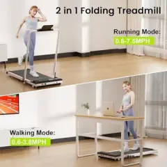 Deerrun 3 in 1 Folding Treadmills for Home, 3.0HorsePower Powerful and Quiet Under Desk Treadmill