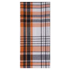 C&F Home Zelda Orange and Black Plaid Halloween Kitchen Towel