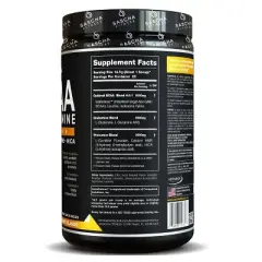 Sascha Fitness BCAA 4:1:1 with Glutamine, HMB, L-Carnitine, HICA | Natural Mango Coco Flavor 12.8 oz