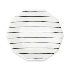 Daydream Society - Ink Frenchie Striped Large Plates - Pack of 8 Paper Plates