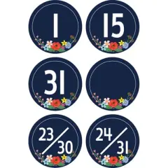 Teacher Created Resources&reg; Wildflowers Calendar Days, 36 Per Pack, 6 Packs