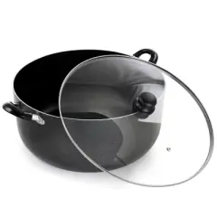 Better Chef for Professional Results 24 Quart Heavy Gauge Aluminum Dutch Oven in Granite Grey
