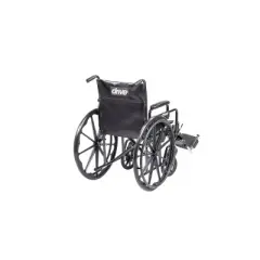 Drive Medical Silver Sport 2 Wheelchair - 20&Prime; Seat, Detachable Desk Arms, Elevating Leg Rests