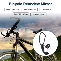 Bike Rearview Mirror 11.2x4.5cm Adjustable | Front Right Handlebar Bike Mirror Black with Mounting Accessories for Bicycle Mountain Road Bike 1 Set