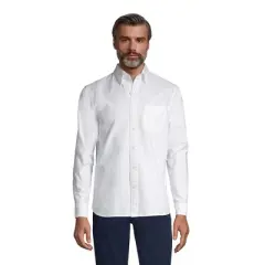 Lands' End Men's Tailored Fit Long Sleeve Sail Rigger Oxford Shirt