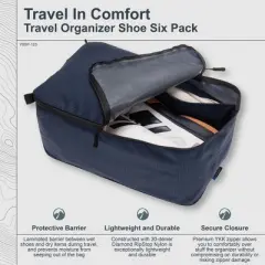 COCOON - Premium - Travel Organizer Shoe Six Pack - Galaxy Blue