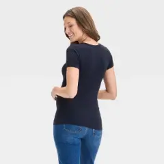 Short Sleeve Ribbed Seamless Maternity T-Shirt - Isabel Maternity by Ingrid & Isabel&trade;