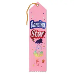 Beistle Dancing Star Award Ribbon, 2" x 8", (6/Pkg) Multicolored