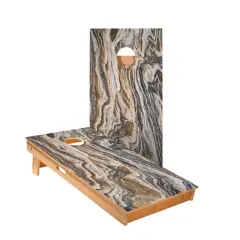 Skips Garage Dark Marble Cornhole Boards - ACA Star Series