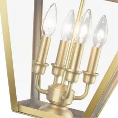 Livex Lighting Wentworth 4 - Light Post Light in  Natural Brass