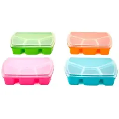 The Lakeside Collection Set of 4 Multicolored Microwave Trays with Lids