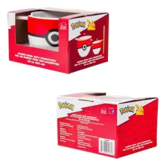 Silver Buffalo Pokemon Pokeball 20 Ounce Ceramic Ramen Bowl with Chopsticks