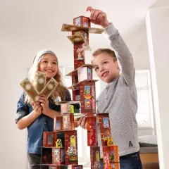 HABA Rhino Hero Super Battle - A Turbulent 3D Stacking Game Fun for All Ages (Made in Germany)