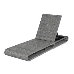 Christopher Knight Home Patio Rattan and Metal Chaise Lounge with Adjustable Backrest