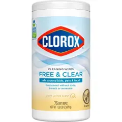 Clorox Lemon Free & Clear Wipes - 75ct