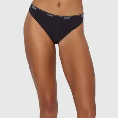 Hanes Women's 3pk Moves Thong - Black/Pink/Red