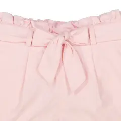 Hope & Henry Girls' Linen Pull-On Paperbag Shorts, Infant