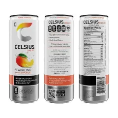 CELSIUS Sparkling Mango Lemonade Functional Energy Drink - 12 fl oz Single Can