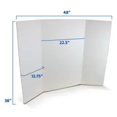 Flipside Products Project Board, 1 Ply, 36"W x 48"L, White, Pack of 24