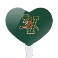 University of Vermont Catamount Logo Heart Love Cupcake Picks Toppers Decoration Set of 6