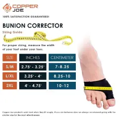 Copper Joe Big Toe Bunion Corrector Sleeves Ultimate Copper Infused Compression Gel Pads Hallux Valgus Corrector Orthopedic Bunion Corrector