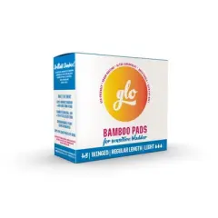glo Here We Flo Megapack of Ultra-Secure Bamboo Pads for Sensitive Bladder for Leak Protection and Comfort - 48ct