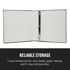 Bellagio-Italia 3-Ring Office Binder - Black - Leather - 250-Sheet Storage Capacity - 3 Pack