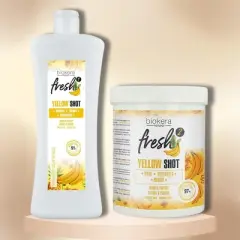 Salerm Biokera Natura Fresh Yellow Shot Shampoo - (36 oz) & Salerm Biokera Natura Fresh Yellow Shot Mask - (33.5 oz) - DUO SET
