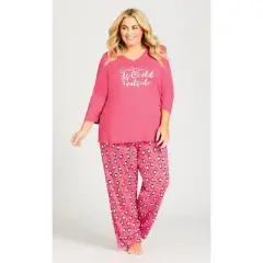 Women's Plus Size Cold Outside Sleep Top - pink | AVENUE