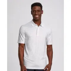 Cutter & Buck Pike Double Dot Print Stretch Mens Big and Tall Polo